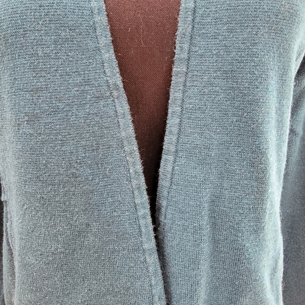 𝅺talbot Teal Two Pocket Sweater Cardigan Size P - Picture 3 of 10
